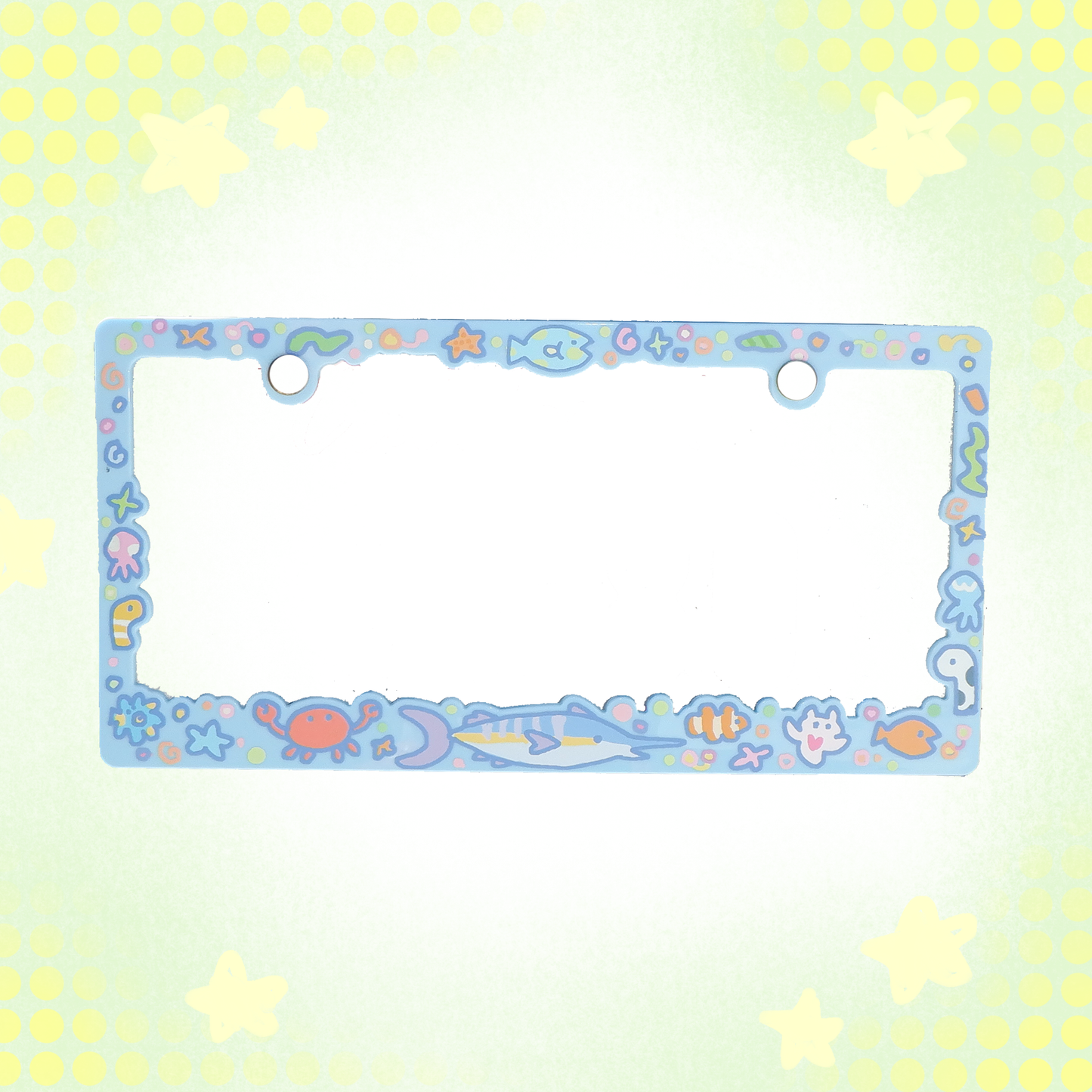 fishy license plate frame