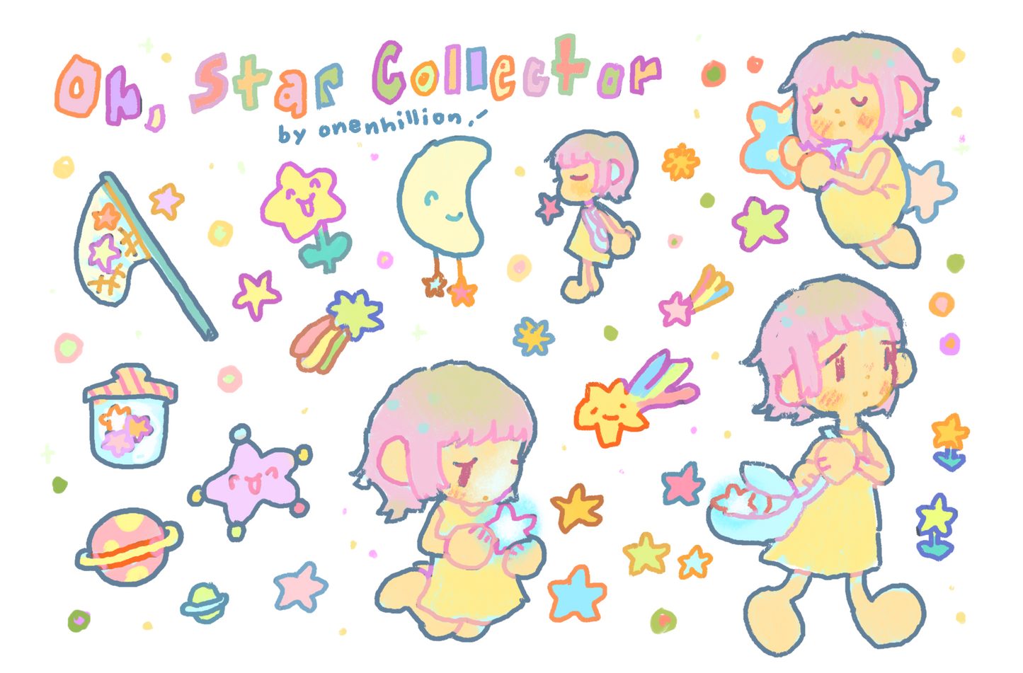 oh star collector! sticker sheet
