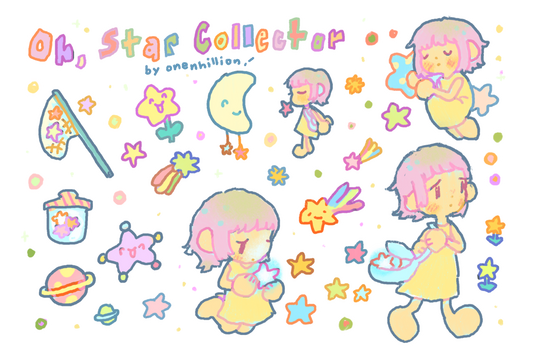 oh star collector! sticker sheet