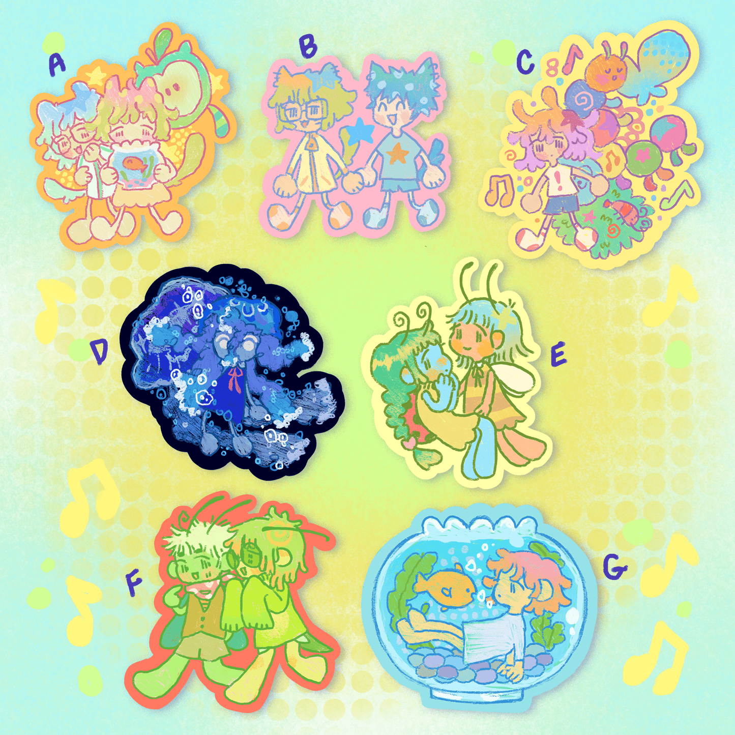 summer stickers (final run!)