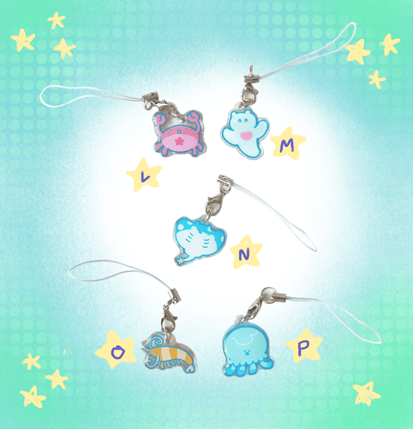 sea phone charms (final run!)