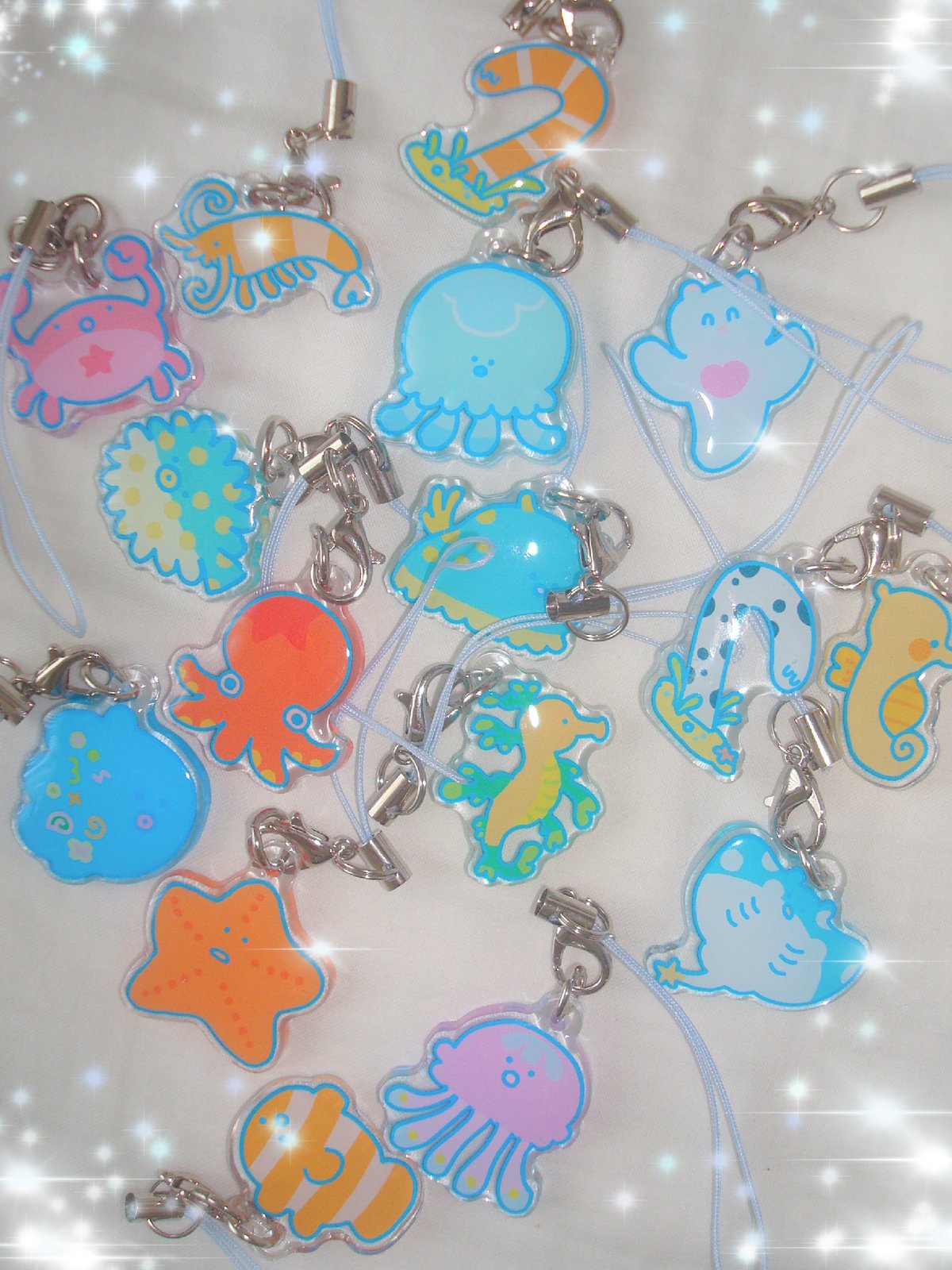 sea phone charms (final run!)