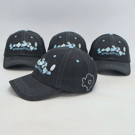 onenhillion blue-colorway denim cap!~