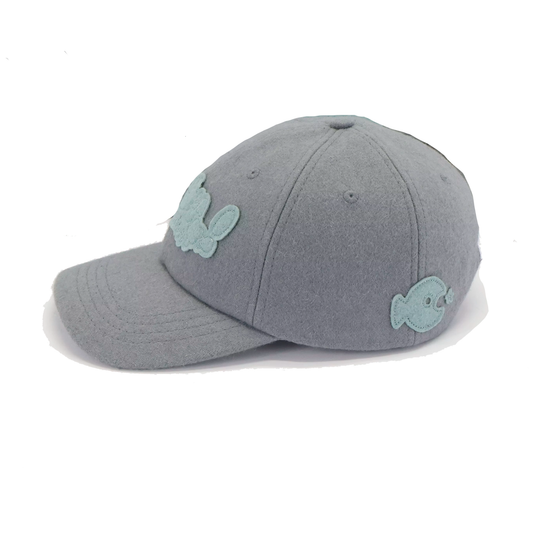 grey felt cap