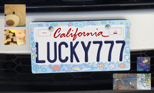 fishy license plate frame