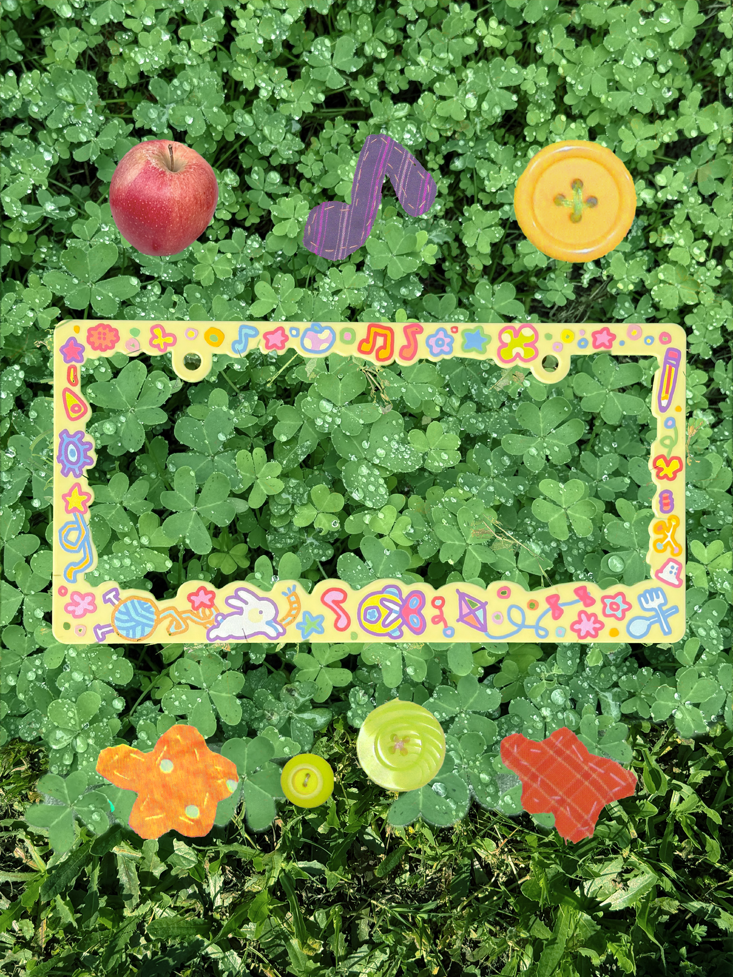 bunny license plate frame
