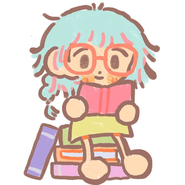 girl reading books with glasses