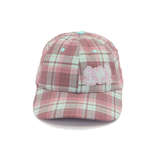 1n! mauve plaid cap
