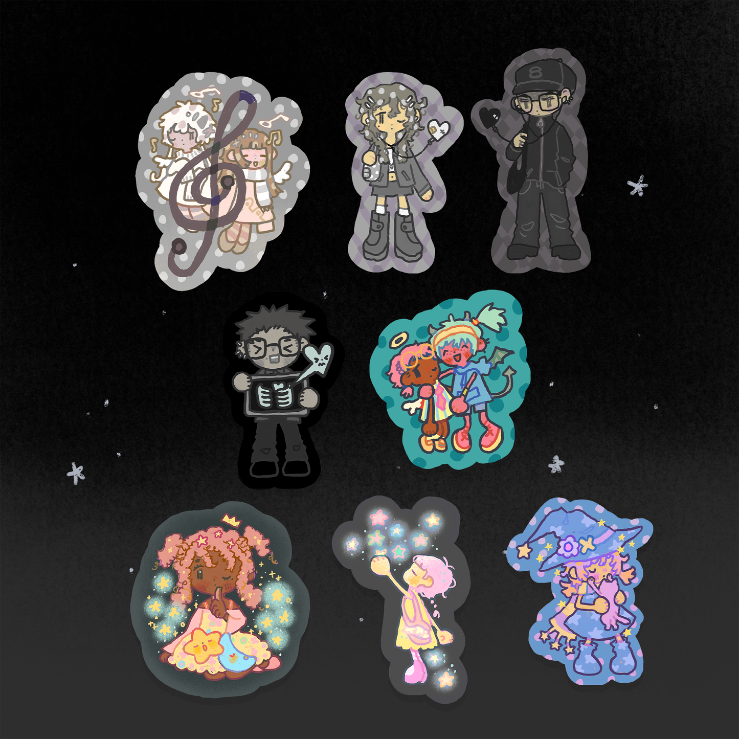 summer night sky stickers