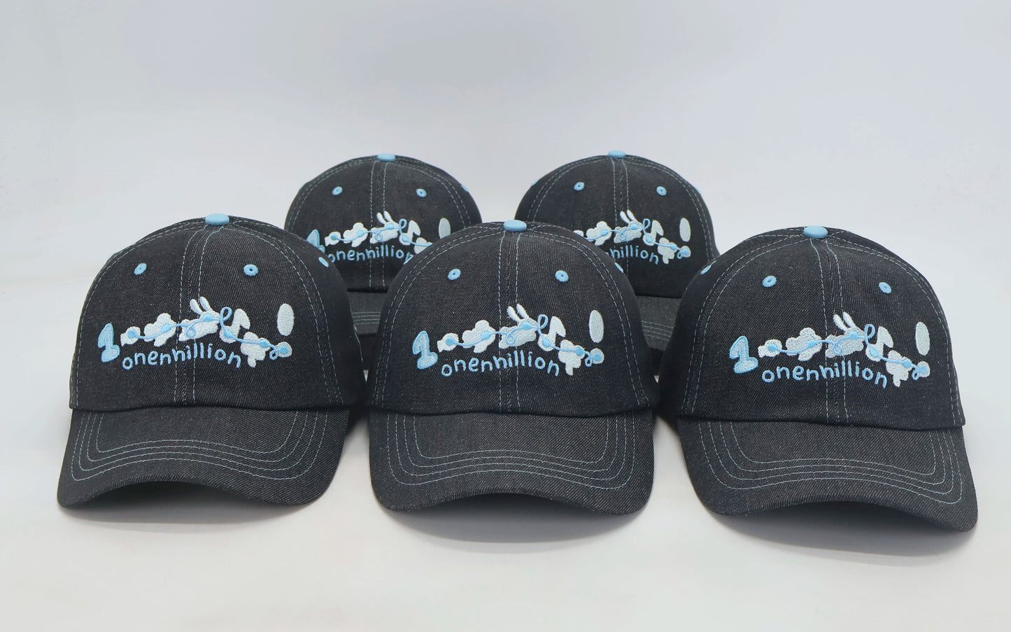 onenhillion blue-colorway denim cap!~