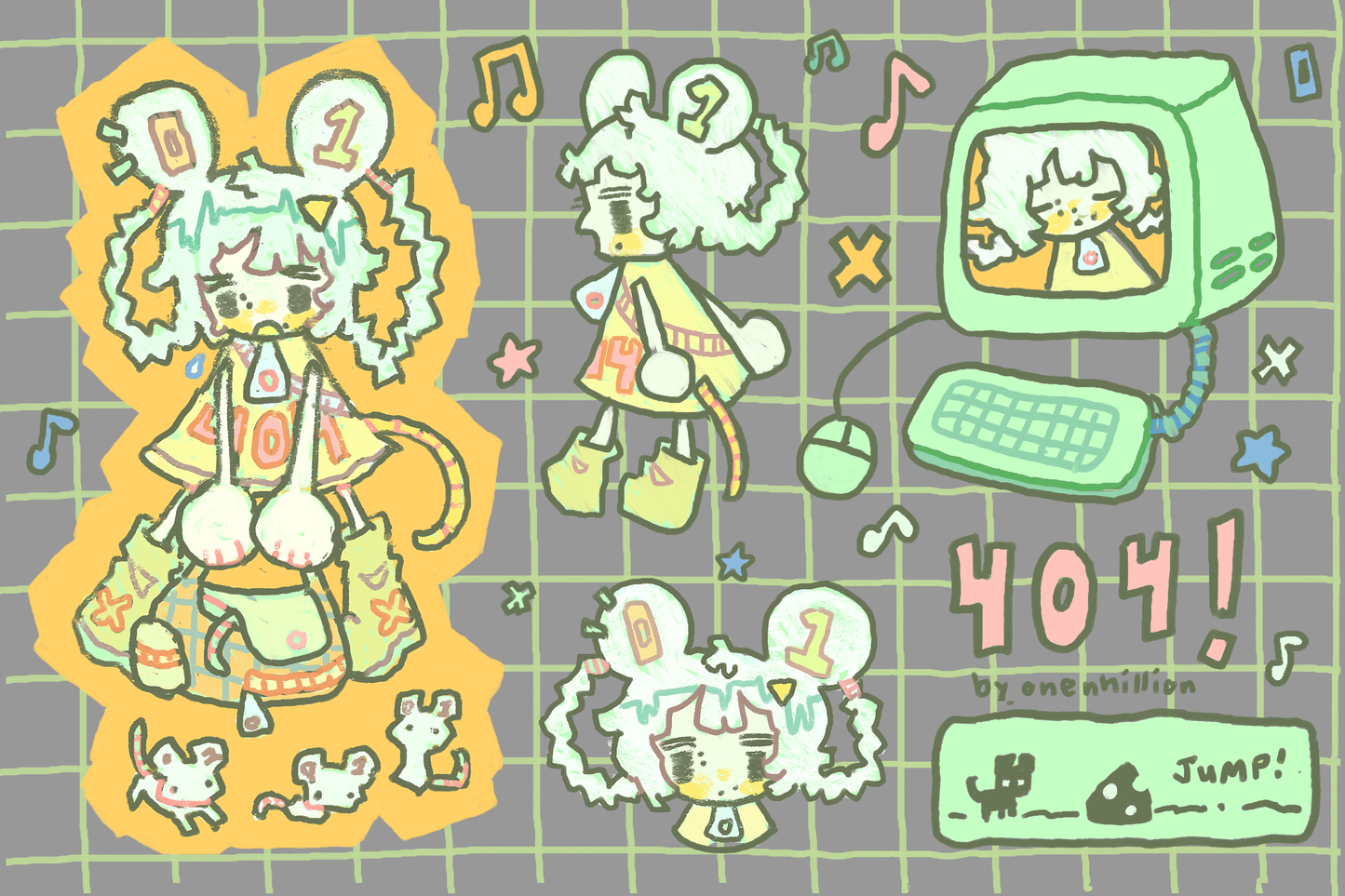 404 sticker sheet