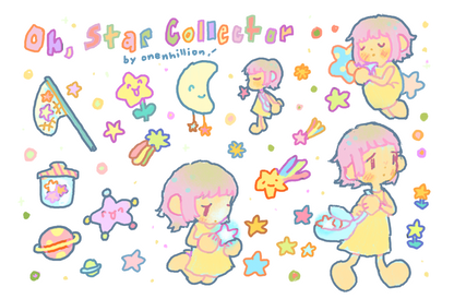 oh star collector! sticker sheet