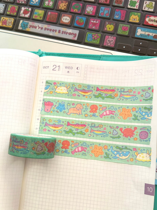 sea jam washi tape