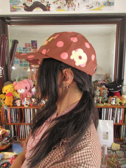 polka dot cap