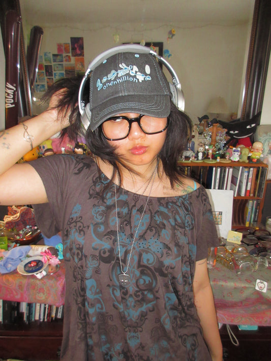 onenhillion blue-colorway denim cap!~