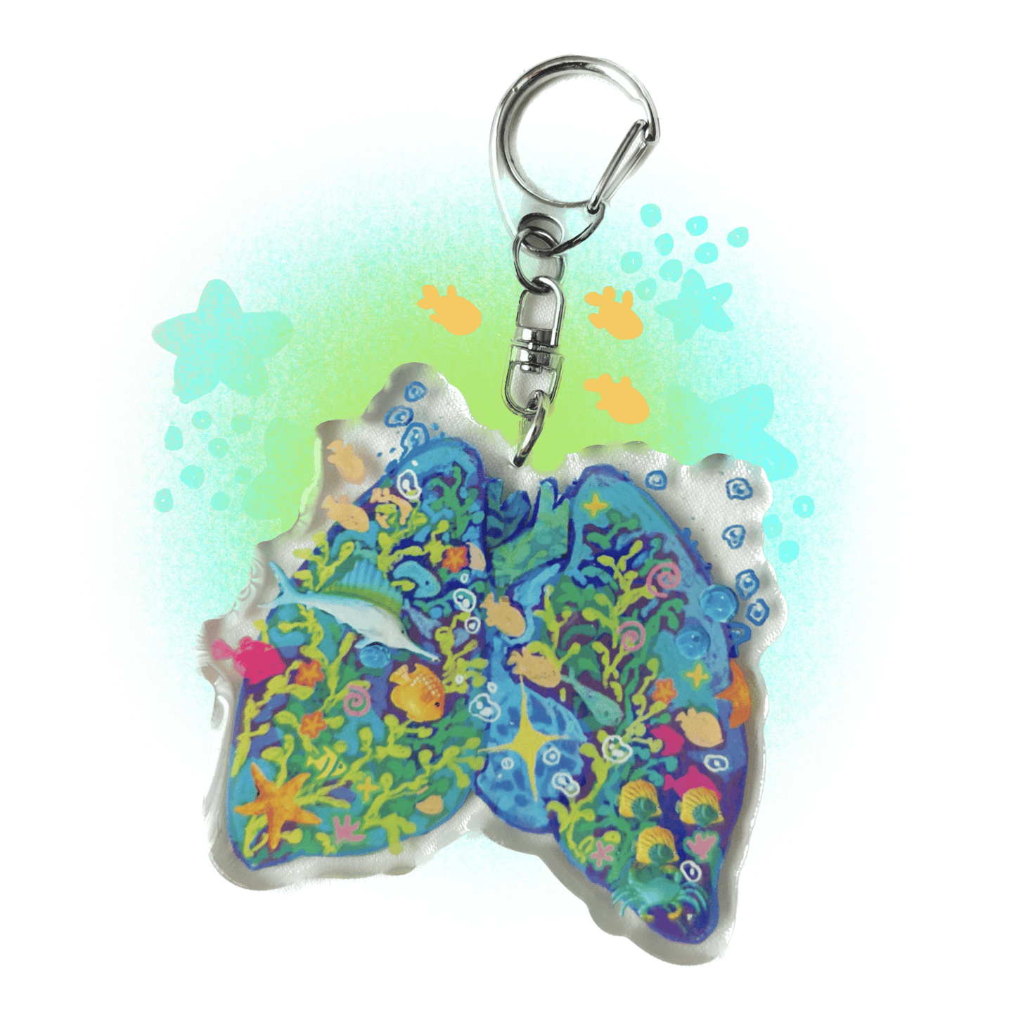 seawater in my lungs keychain