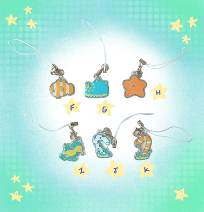 sea phone charms (final run!)