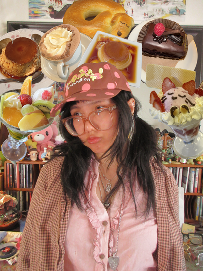 polka dot cap