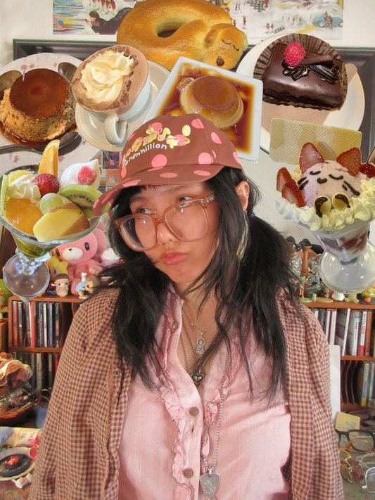 polka dot cap