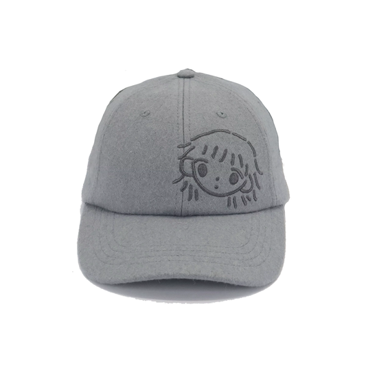 hm.. grey felt cap