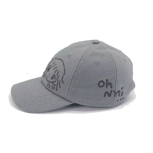 hm.. grey felt cap