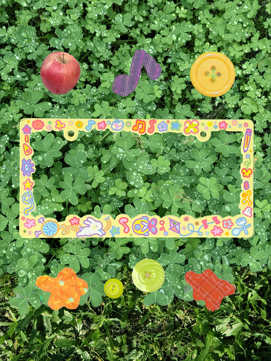 bunny license plate frame