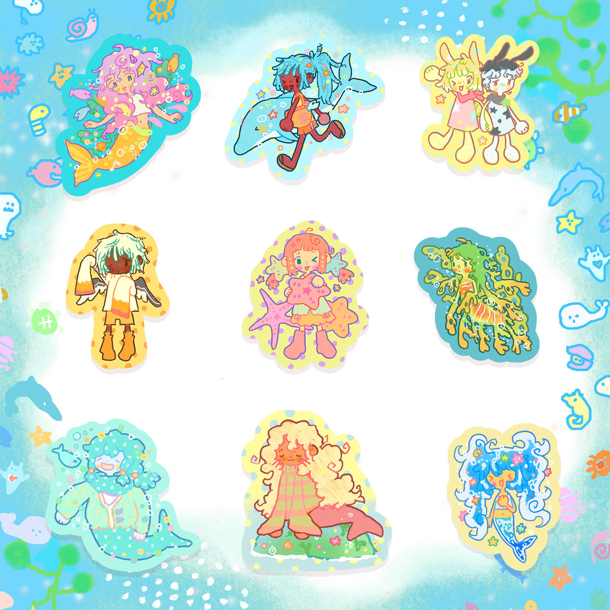 sea party stickers